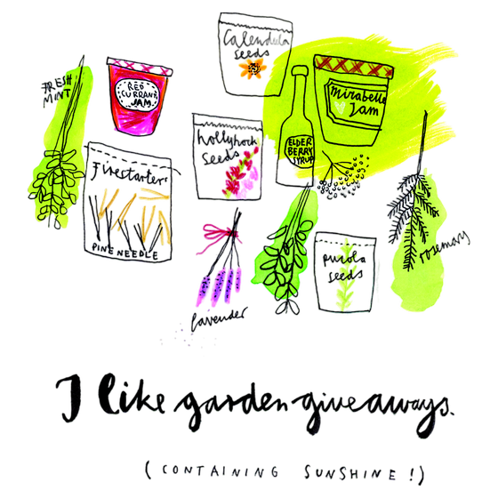 Silke Schmidt, Postkarte Garden Giveaways 