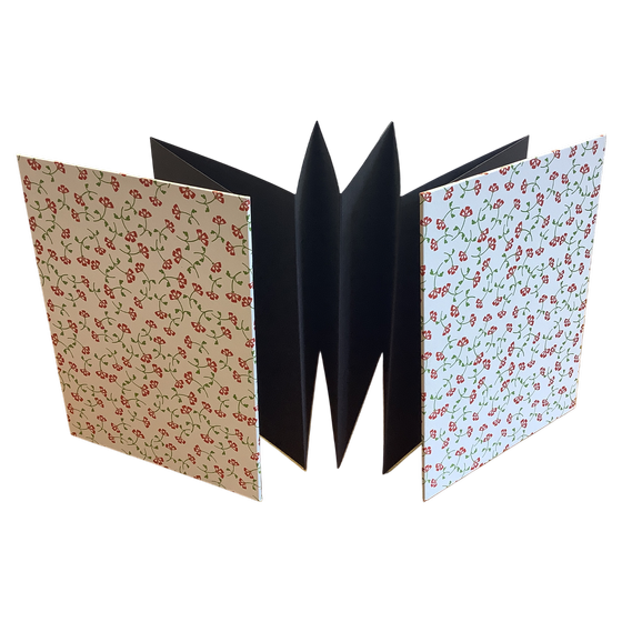 Leporello - Blumen,  italienisches Letterpresspapier