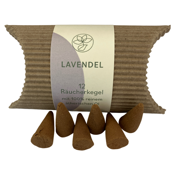 Räucherkegel Lavendel mit ätherischem Öl "Natur pur"