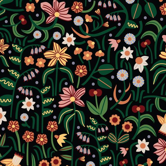 Fern Grove Leah Duncan Cloud9 Stoff Blumen 