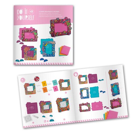 Djeco Do It Yourself Mosaik Bilderrahmen zum Dekorieren Feenhaft