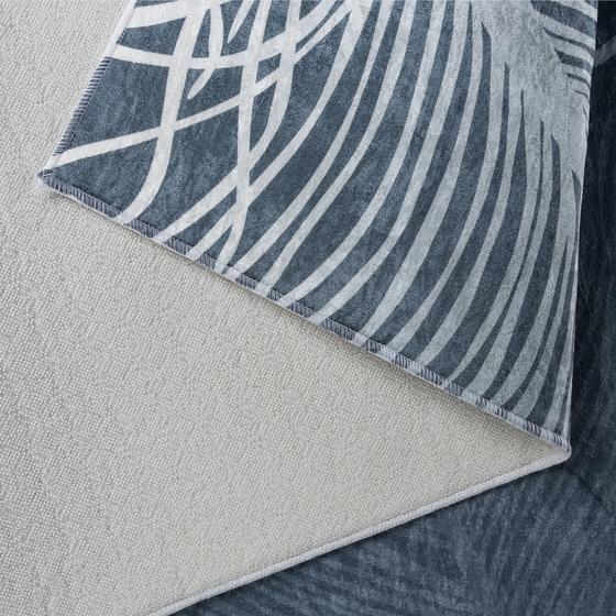 (1)Yikanabilir HALI 80 x 150 cm gri yaprak