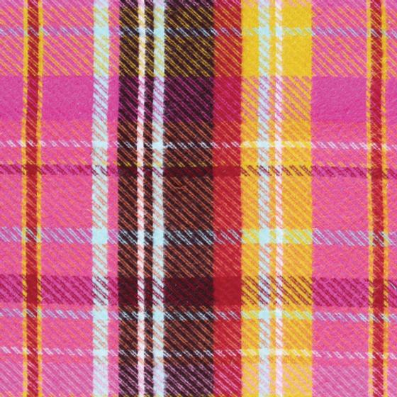 Meadow Plaid Flowerbed Highland Flannel Twill von Art Gallery Fabrics – karierter, weicher Stoff für Taschen und Nähprojekte