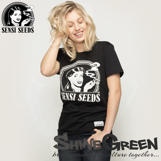 T-Shirt, Sensi Seeds®, Original Logo, Schwarz, Promo 1