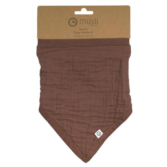 Müsli by Green Cotton Musselin Bib Brown Sugar