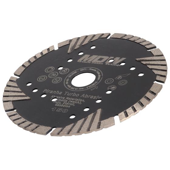 Diamant Trennscheibe <br> Ø 125 - 150 mm <br> Typ Piranha abrasiv <br> für weiche Baustoffe