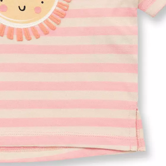 Sense Organics T-Shirt Sophie Sun Pastel Pink Stripes