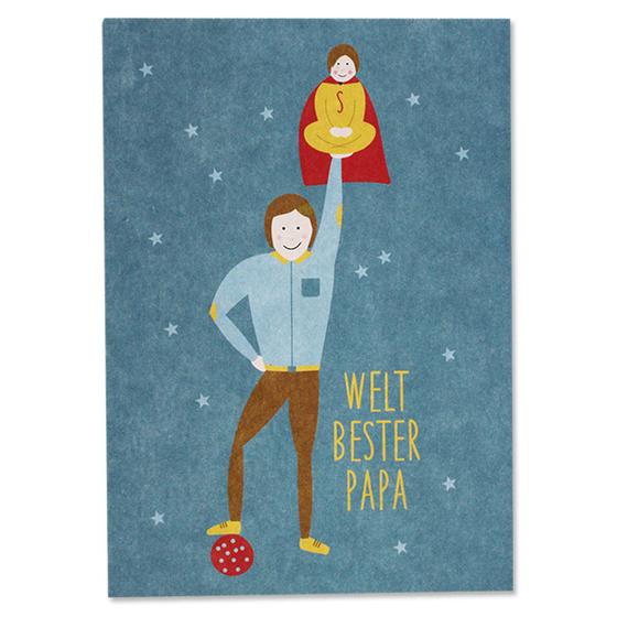 ava&yves Postkarte - Welt Bester Papa