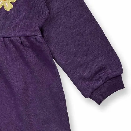 Sense Organics Kleid Jassima Blumenstickerei Pflaume