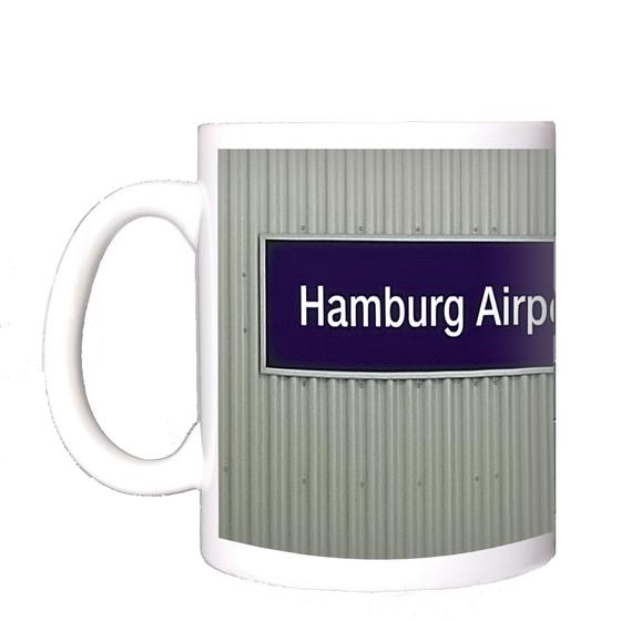 S-Bahn Kaffeebecher, Kaffeetasse S-Bahnhof Hamburg Airport Flughafen, S-Bahn S1, tom bäcker Geschenkidee Hansestadt, Souvenir, Elbe, #lieblingstasse, Pilot, Steward, Stewardess, Reisebüro, Elbphilharmonie