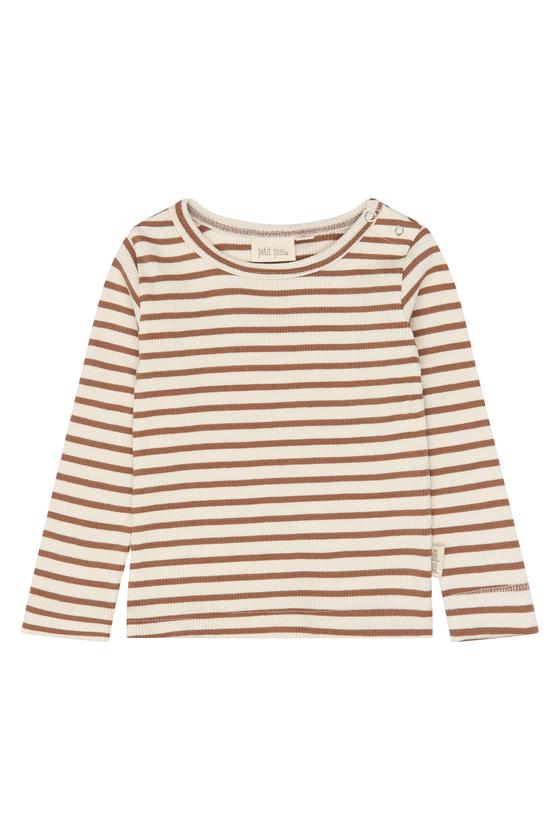Petit Piao Langarmshirt Dusty Striped Rawhide 