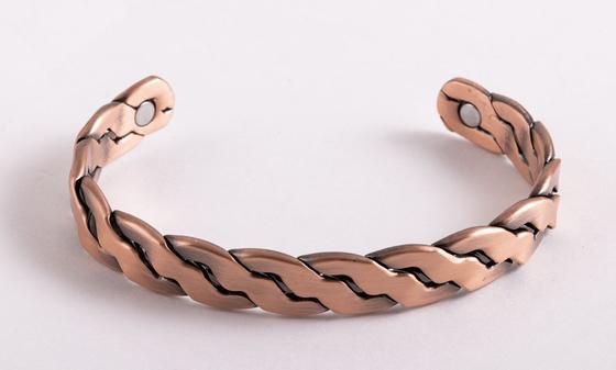 Magnet Armreif "Twist"Kupfer