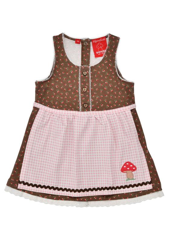 Dirndl "Blümchen" mit angenähter Schürze, Baumwolle