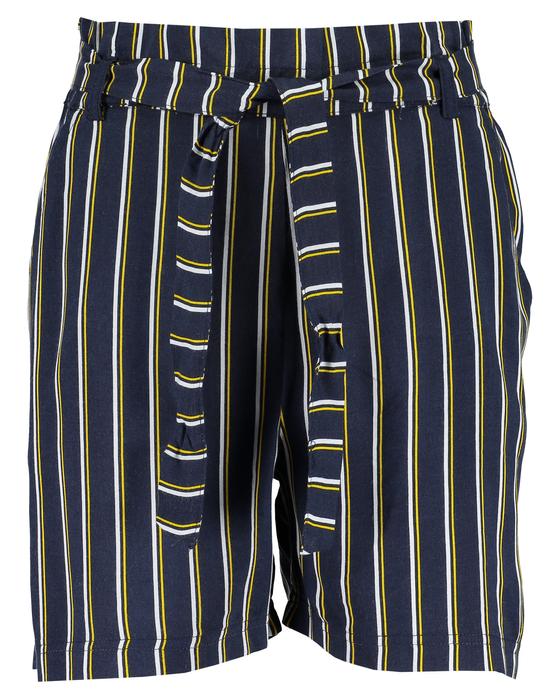 Leichte Shorts aus fließendem Stoff mit Band, blau