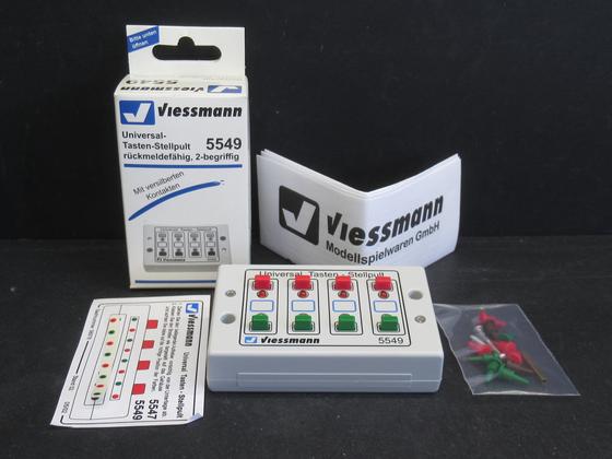 Viessmann 5549 Universal-Tasten-Stellpult, rόckmeldefδhig,2-begriffig Spur H0,N,Z