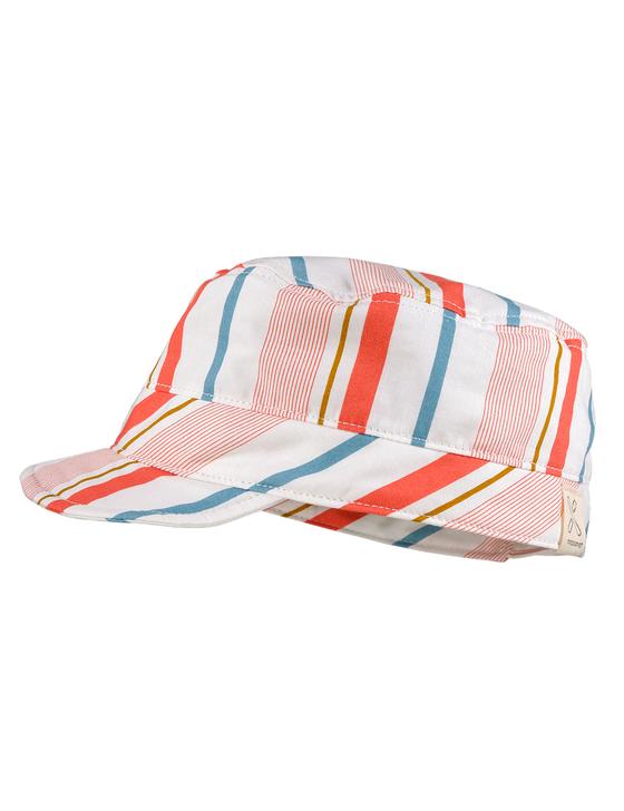 Tellercap, rot-gestreift, Biobaumwolle