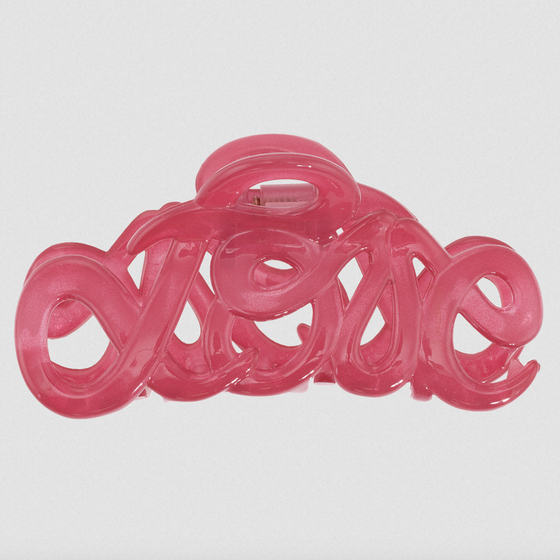 Bon Dep Haarklammer LOVE groß - himbeere - 8,5cm