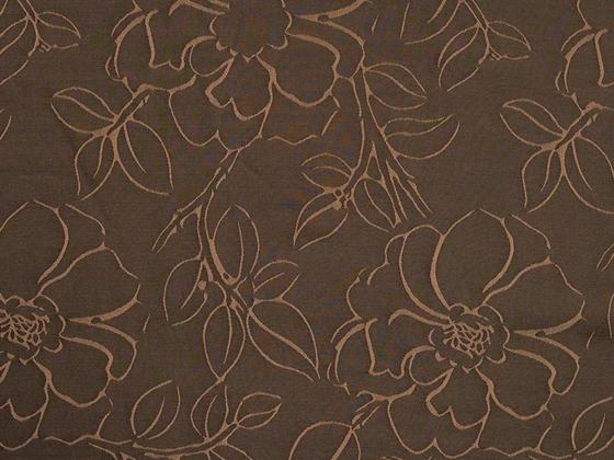 Viskosejaquard Blume braun