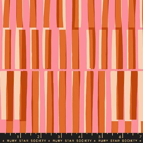 Geometry Ruby Star Society Stoff Striche rot rosa