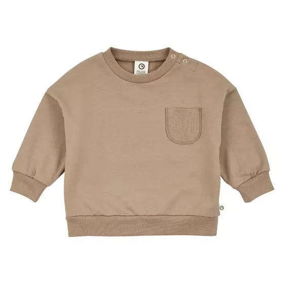 Müsli by Green Cotton Pocket Sweatshirt Walnut