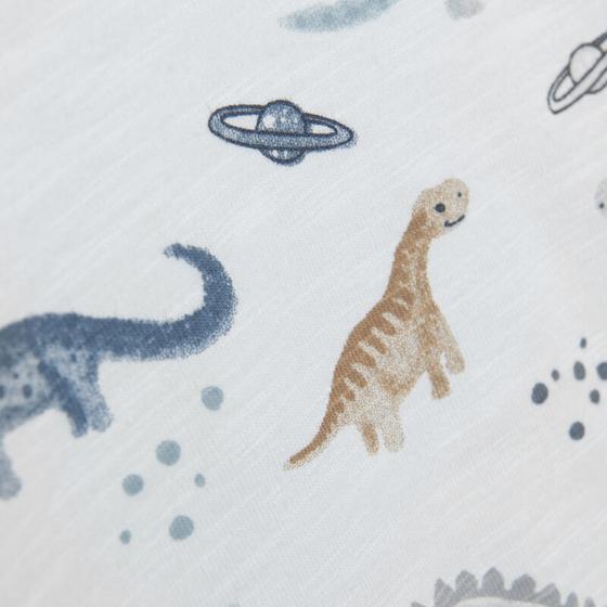 Langarmshirt "Dinos, Planeten, Raketen", hellblau