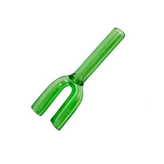 Ziehröhrchen, Doppelsnorter, Glas, Grün