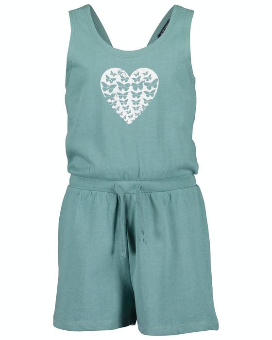 Jumpsuit, reine Baumwolle, gletscher