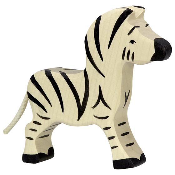Holztiger Holztier Zebra klein