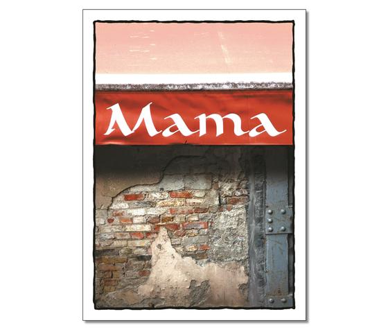 Klassische Postkarte - Schriftzug: Mama. 