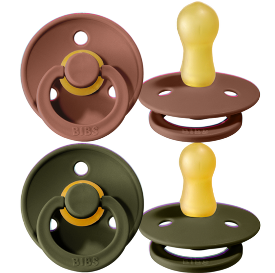 BIBS Colour 2er Pack Schnuller Woodchuck/ Hunter Green