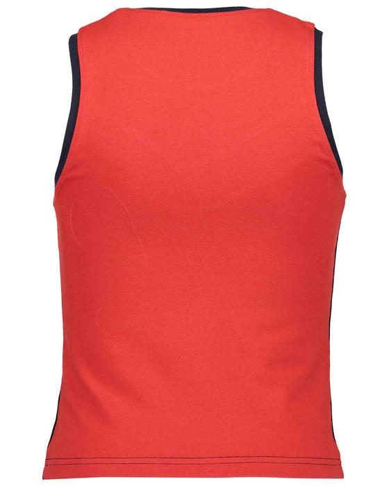 Weiches stretchiges T-Shirt, ärmellos, dreifarbig