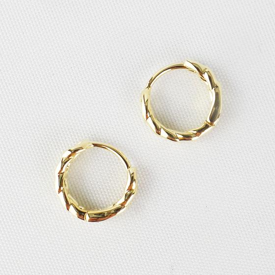 goldmarie Ohrringe 2er Set Creole CHAIN + Ohrstecker 07F95 Stahl vergoldet