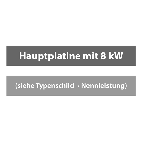 Hauptplatine mit 8 kW