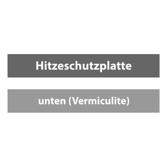 Hitzeschutzplatte unten (Vermiculite)