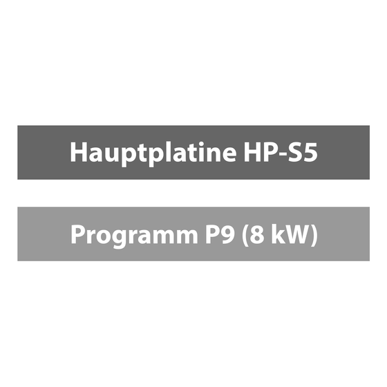 Hauptplatine HP-S5; Programm P9; 8 kW