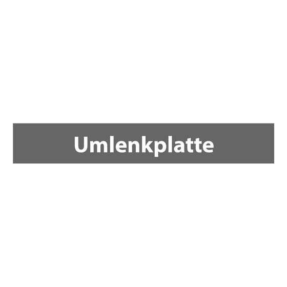 Umlenkplatte