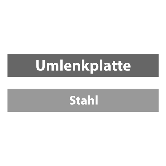 Umlenkplatte (Stahl)