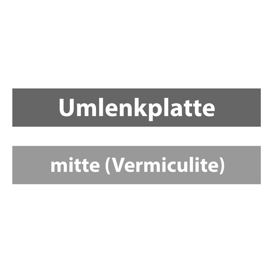 Umlenkplatte mitte (Vermiculite)