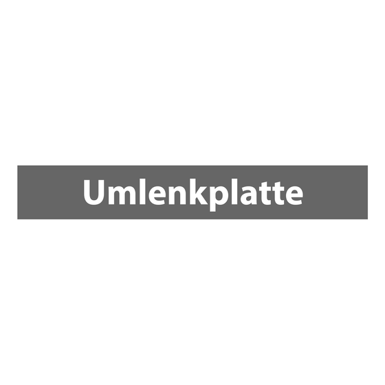 Umlenkplatte