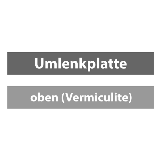 Umlenkplatte oben (Vermiculite)