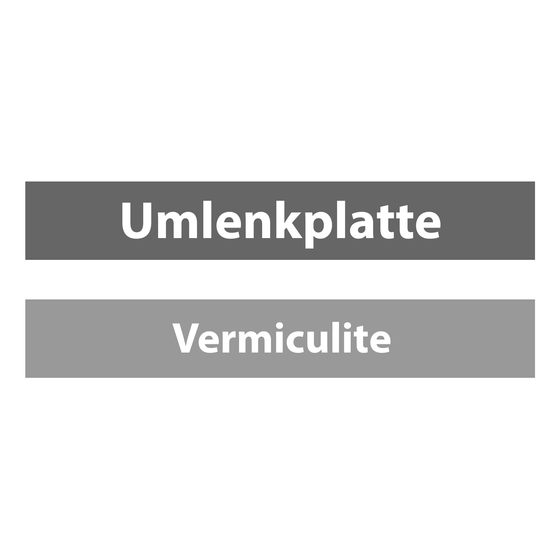 Umlenkplatte Vermiculite