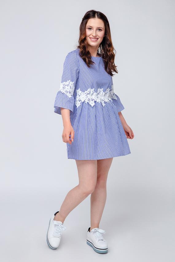 Kleid/Tunika mit Blumen-Spitzenmuster