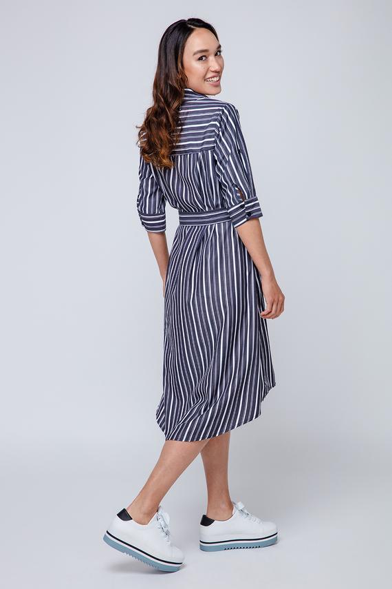 Gestreiftes Blusenkleid
