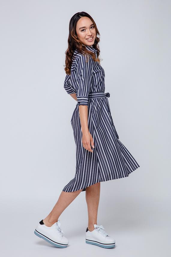 Gestreiftes Blusenkleid