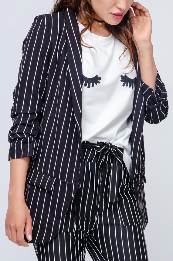 Blazer mit Nadelstreifen