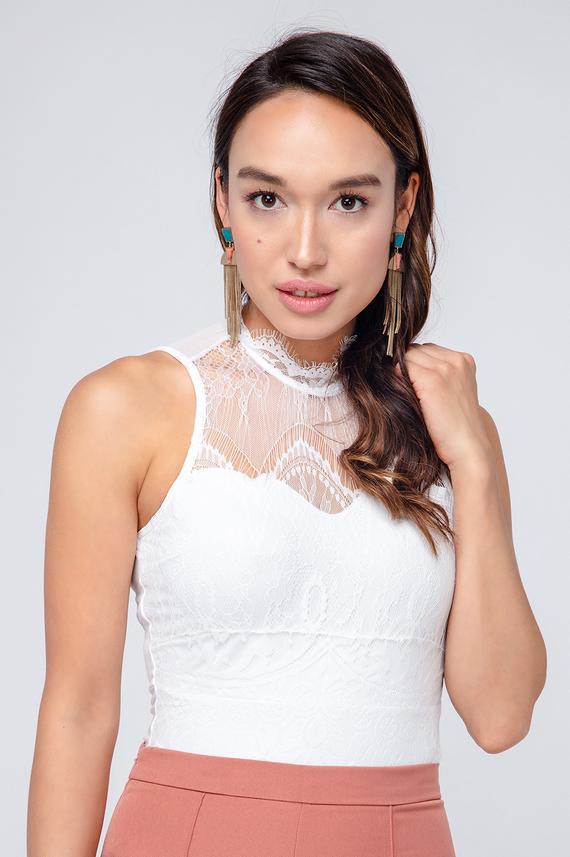 Bodysuit mit eleganter Spitze