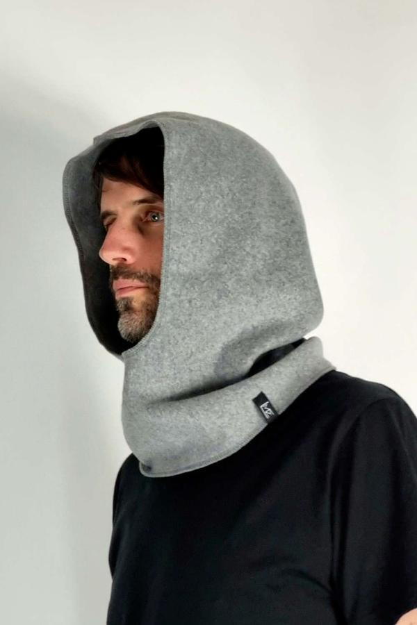 LUMEN ORGANIC Kapuzenloop BIO-BAUMWOLLFLEECE grau