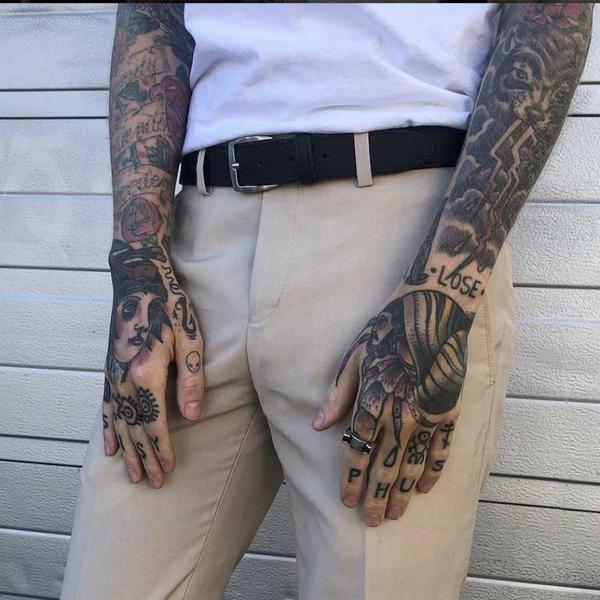 VEGETARIAN SHOES Gürtel TOWN black