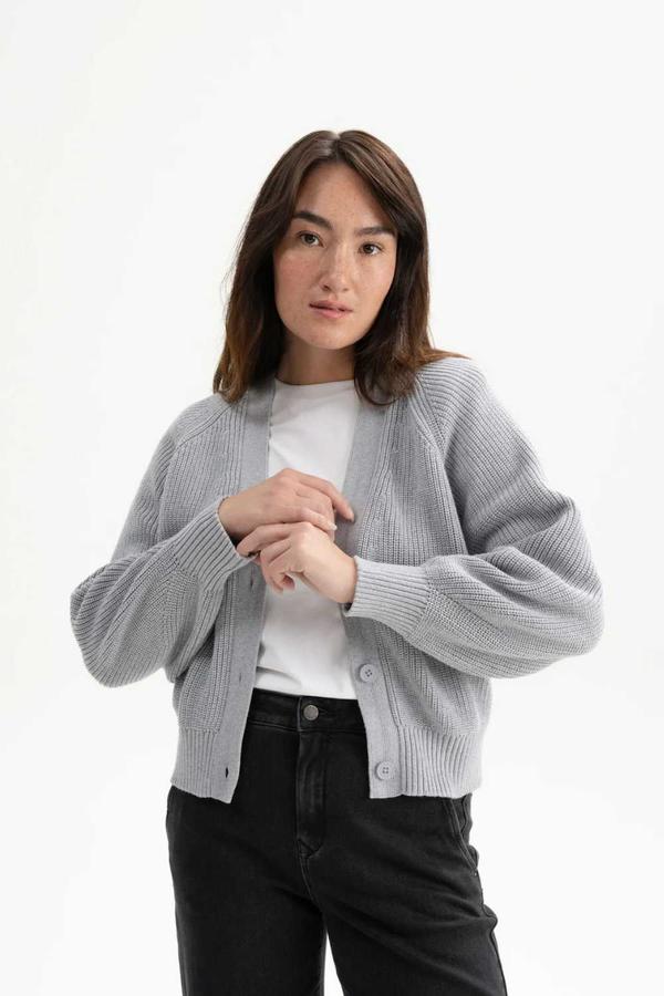 MELA Strickjacke BHUMA grey melange