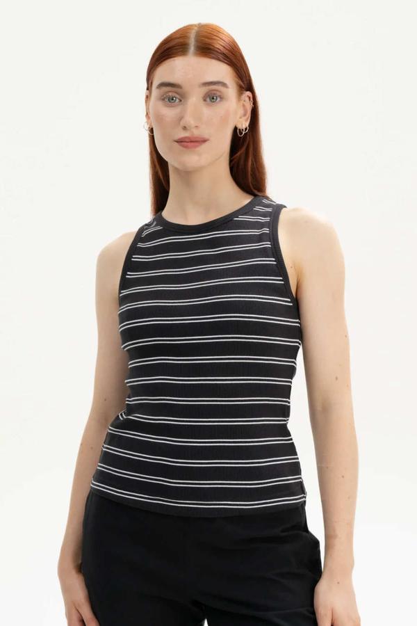 MELA Tanktop DRISNA schwarz/weiß gestreift